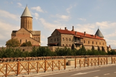 View from the parking areas and a small restaurant for tourists visiting across the road from the Monastery complex..
