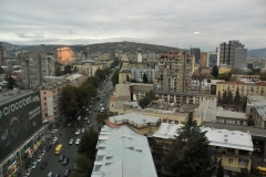View from the hotel room of the city of Tbilisi