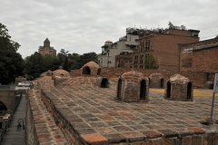 Below the roof are the warm mineral water springs.