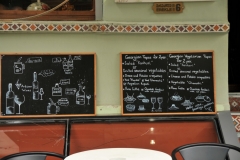 Menu of a local restaurant in the Historical district of Tbilisi
