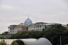 Tbilisi Presidential Palace. The palace was built between 2004 and 2009 and was used by outgoing President Mikheil Saakashvili and his administration. The complex will no longer house the presidential administration after Margvelashvili takes office on November 17. The new president will be based in a building under reconstruction in the center of Tbilisi that formerly housed the U.S. Embassy