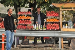 Locals selling pomegranates