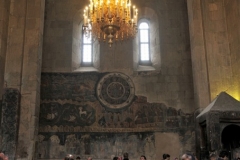 The walls are decorated with many Christian Orthodox icons, most of which are not original (the originals being in the national museums of Georgia