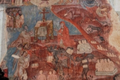 The inner walls are decorated with frescoes that are partly preserved.