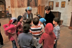 Local children on a field trip to Ananuri Fortress from Tbilsi