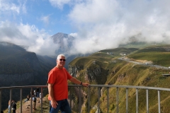 We stopped for a rest for a few minutes at the crest of the Jvari Pass, 7,857 feet. We were treated the mother nature at its best.