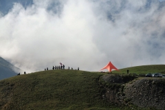 This is the take off point for the para gliders.  Trust me it was cold and windy.