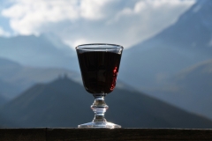 A glass of wine, view of the beautiful landscape and ever changing clouds and sky...what a great way to enjoy the late afternoon into the evening.