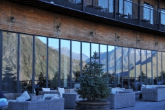 Continuing reflections in the windows of the hotel.  Guests were sitting in front of them and until I mentioned the reflections no one seemd to be paying any attention.