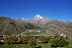 The next morning early this was the photo of the day from the hotel  looking at Mt. Kazbek.