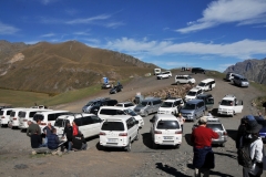 Half way up the mountain just a few cars showed up on Sunday morning.