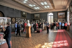 The first exhibition hall is dedicated to Stalin’s early life, with photographs, paintings and newspaper articles about his youth, career as a bank robber and early revolutionary exploits. The second exhibition hall documents Stalin’s rise to power in the Communist Party leading to his position as the most powerful man in the Soviet Union. The theme of the third hall is Stalin’s role as Commander in Chief of the Red Army during the Second World War.