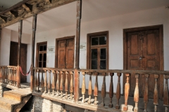 The house where Stalin was born in 1878 and lived for four years is located in front of the museum covered by a pavilion