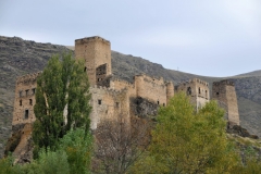 Ruins of a bygone era castle near the highway. Probably part of the old Silk Road