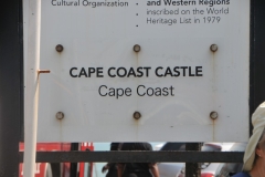 The Slave Trade was huge in this area. Cape Coast  is one of about forty "slave castles", or large commercial forts, built on the Gold Coast of West Africa ,now Ghana, by European traders. It was originally a Portuguese  trading post, established in 1555, which they named Cabo Corso.