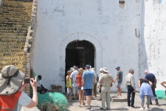Our group entering into the entrance door of the holding rooms. Dark with no ventilation and of course no bathrooms as we know them today.