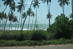 Driving along the coastal area beaches