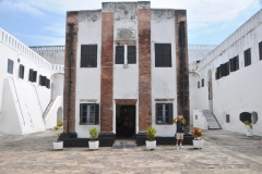On the seaboard side of the castle was the Door of No Return, the infamous portal through which slaves boarded the ships that would take them on the treacherous journey across the Atlantic ocean known as the Middle Passage. At Elmina, the door of no return was a child-size window that slaves squeezed through to board the ship.