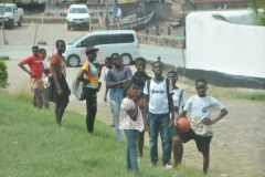 We drew lots of curiosity with t number of the youth from Elmina, the town where the castle is also located.