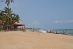 Beautiful sandy beaches in front of the restaurant we had lunch.