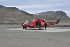 A helicopter similar to the one we are flying on just came in as we were leaving.