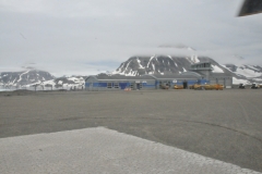 The passenger airport terminal at Kulusuk. Notice all the snow around. This is the first of July too.