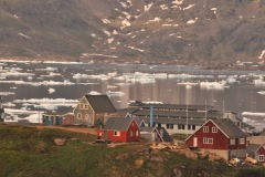 View from the hotel looking to the left of the village and surrounding mountains.