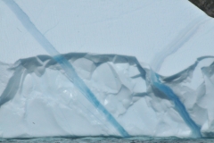 The lines in the ice are beautiful how it was all compressed together many thousands of years ago.   Here we have a close  look of the lines.