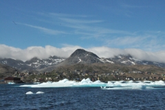 A coastal view of the village.