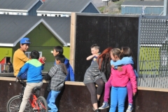 Kids being kids just hanging out in the sunshine.