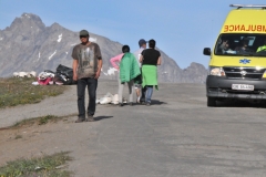 The Ambulance,  Funeral Hearse, local bus does multiple jobs.