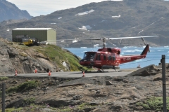 Landing and departure pad for the helicopter.