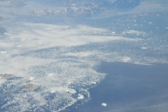 The ocean on July 3 today ice everywhere on the land and sea. . Iceland has been a great experience  to visit. The people friendly.  It would be very difficult to live in such an isolated country. No roads only helicopters to take you from one place to another. Another great adventure traveling.