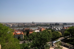 Distant view from Castle Hill looking at Budapest, the Pest side.