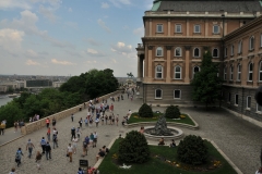 Daytime view from the front of the castle so well lighted at night time.