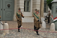 Following sequence of photos is the changing of the guard at the top of Buda Mountain.