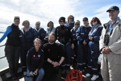 Our tour group aboard the whale watching and fishing trip going home.