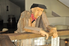 These were some awesome wooden carvings of people in the area