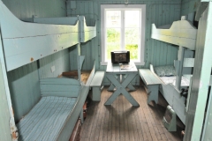 These are the rooms of the workers . It was called The "brakki" and has been left largely in its original state, as the lodging for dozens of 'herring girls' who worked there during the summers.