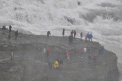Gullfoss (Golden Falls) is a massive waterfall on the river Hvita in western Iceland