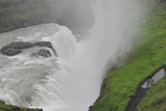 The falls are considered one of Iceland's most treasured natural wonders, with a name inspired by the phenomenon when glacial sediment in the water turns the falls golden in the sunlight.
