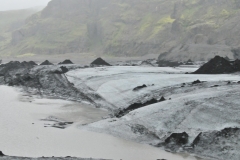 Even with the crampons it was treacherous hiking each step on the glacier.