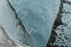 Up close on the crystal blue ice