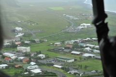 Looking down on the village of  Vik,, population 291.   it is the largest settlement for some 43 miles  around and is an important staging post, and thus it is indicated on road signs from a long distance away.