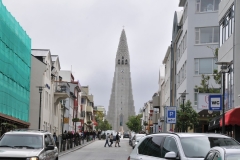 First view of the Iconic Church Hallgrímskirkja Church .