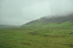 Outside of Reykjavik are found the rolling meadows of the verdant Borgarfjordur agriculture district where also are found hot springs. As you can see in the photo Iceland is more green I believe than Ireland in the spring and summer months of the year.