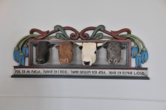 Interesting wall ornament of types of cows