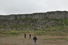 We stopped by the side of the road and several of us climbed up into the volcanic rock ledge to look across the countryside.