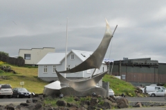 I stopped to admire this steel sailboat sculpture near the harbor