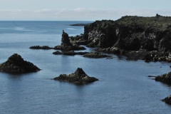The abandoned fishing village is situated along a coastline punctuated by fascinating geologic features like arches, caves, basalt cliffs and blowholes.